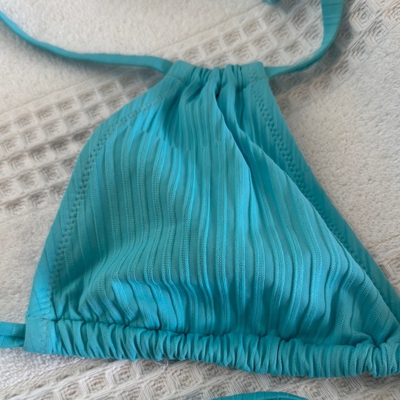 Aerie Teal Triangle Bikini Top - Picture 2 of 5
